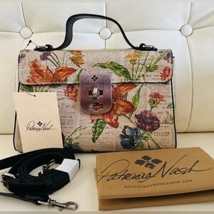 NWT PATRICIA NASH CARISBROOKE CROSSBODY SATCHEL HANDBAG LEATHER